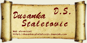Dušanka Staletović vizit kartica